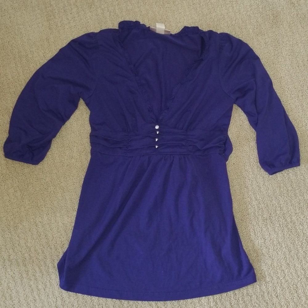 Purple ruffle top